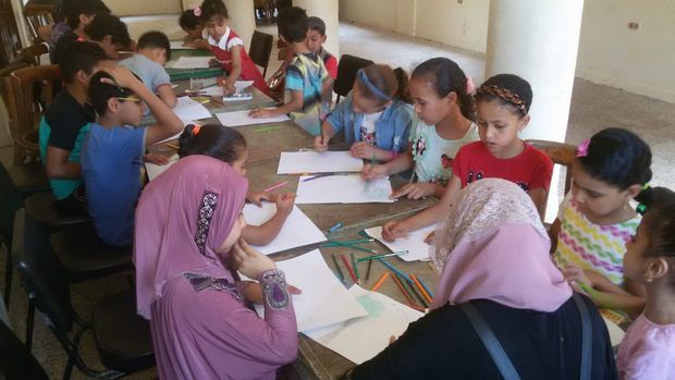 يلا نرسم ورش فنية متنوعة بثقافة كفر الشيخ
