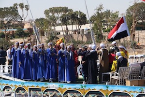 ديفيليه نهري لفرق مهرجان أسوان التاسع استعدادا لافتتاحه مساء اليوم 