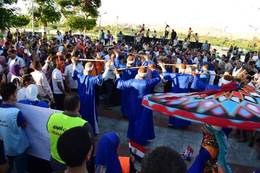 ثقافة المنيا تشارك فى احتفالات المحافظة بالذكرى التاسعة لثورة 30 يونيو المجيدة
