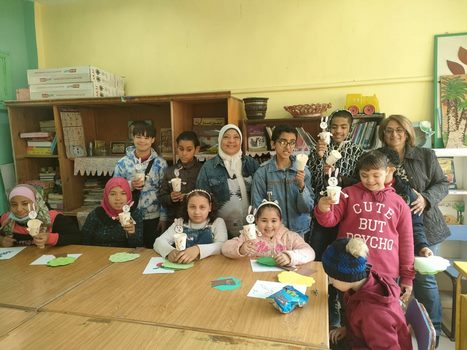ورش لقصر الطفل بمدرسة الوحدة العربية