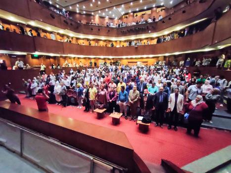 إقبال كبير على العرض المسرحي "رصد خان" بمسرح المركز الثقافي بطنطا 