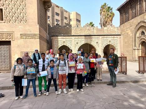 أطفال أتوبيس الفن الجميل في زيارة لقصر محمد علي بالمنيل