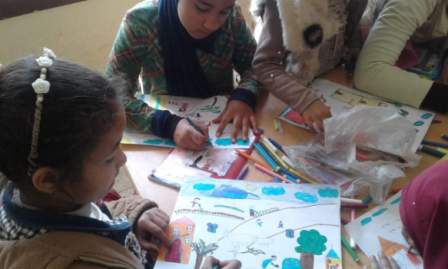 ورش رسم حر لإكتشاف مواهب الأطفال بثقافة المنيا 