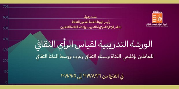 قصور الثقافة تفتتح فعاليات الورشة التدريبية ”قياس الرأي الثقافي